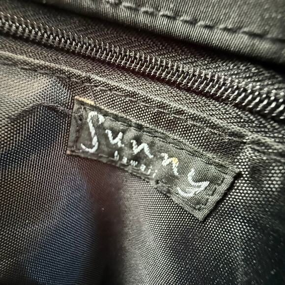 Sunny Hawaii Black Palm Tree Embroidered Handbag Small Tote - Picture 5 of 12